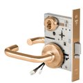 Best Fail Secure, 24V, Electrified Mortise Lock, 3 Lever, H Rose, Satin Bronze 45HW7DEU3H612